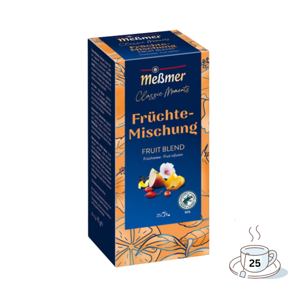 Meßmer Classic Moments Früchtemischung, Früchtetee, Teebeutel im Kuvert, 2. Entnahmefach/displaytauglich, 75g
